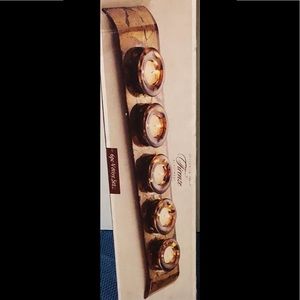 Candle Holder 6 PCs Votive Set Glass HandPainted